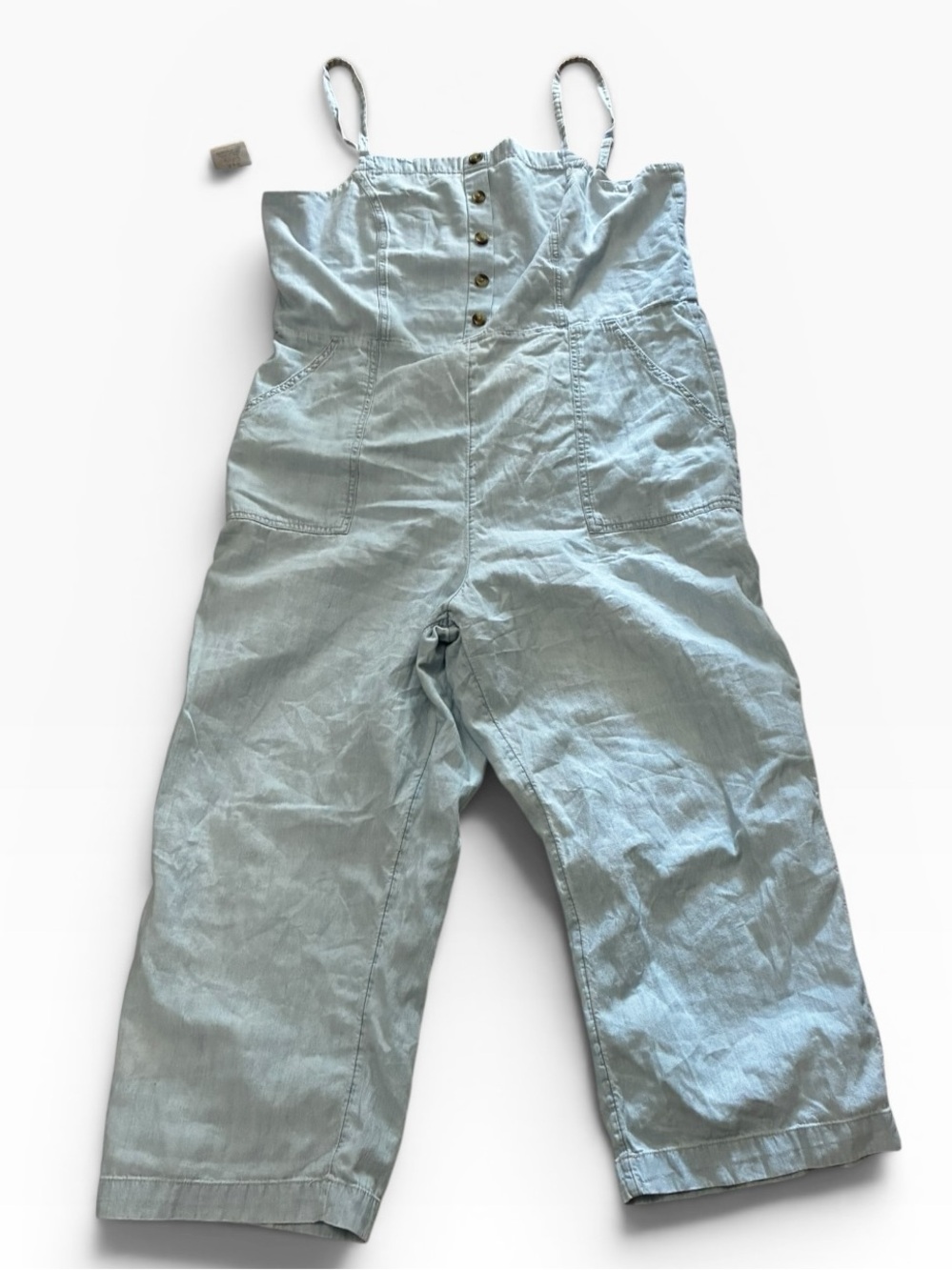 Old Navy Light Blue Girls' Linen-Blend Jumpsuit